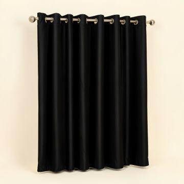 Ewalt Faux Dupioni Solid Color Silk Max Blackout Thermal Grommet Single Curtain Panel (synthetic illustration; no displayed measurements)