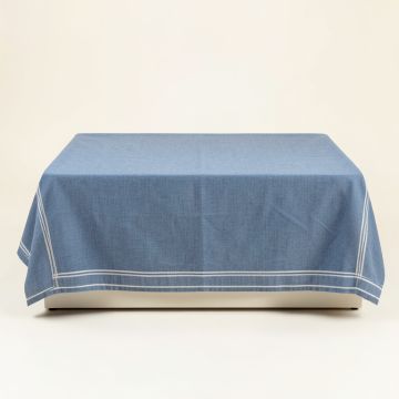 Glen Edge Flat Bed Sheet - Blue (synthetic illustration; no displayed measurements)