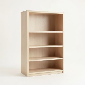 Juniper Brook Freestanding Bookcase - Beige (synthetic illustration; no displayed measurements)