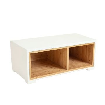 Brook Bluff Shoe Storage Bench - White