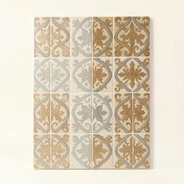 Royalty Floret 18 '' X 18 '' Ceramic Patterned Wall & Floor Tile (synthetic illustration; no displayed measurements)