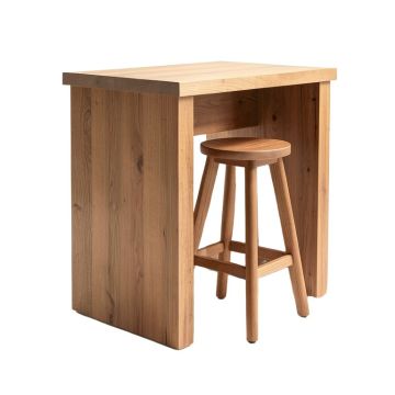 Solid Wood Counter & Bar Stool (synthetic illustration; no displayed measurements)