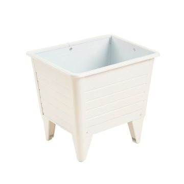 Elm Branch Empty Raised Planter - White (synthetic illustration; no displayed measurements)
