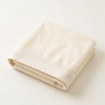 Clay Falls Bath Towel - Cream (synthetic illustration; no displayed measurements)
