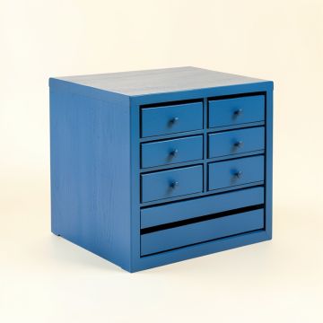 Alder Brook Small-Parts Storage Drawer Cabinet - Blue (synthetic illustration; no displayed measurements)