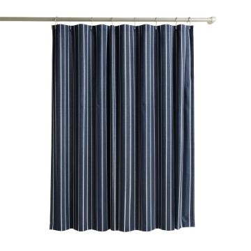 Clay Arc Shower Curtain Hanging Flat From A Plain Rod