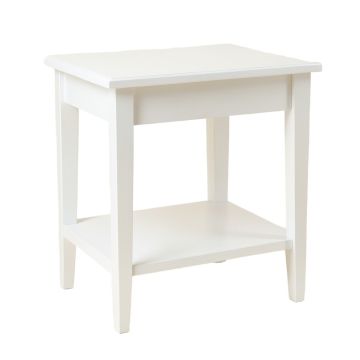 Linden Crest Side Table - White