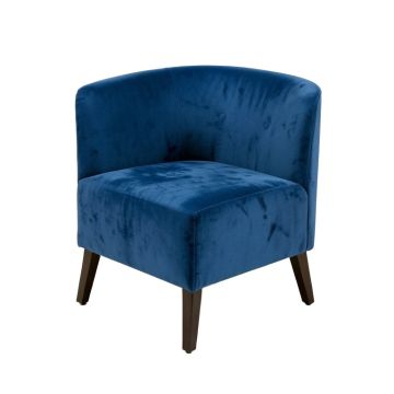 Houk Velvet Side Chair In Blue