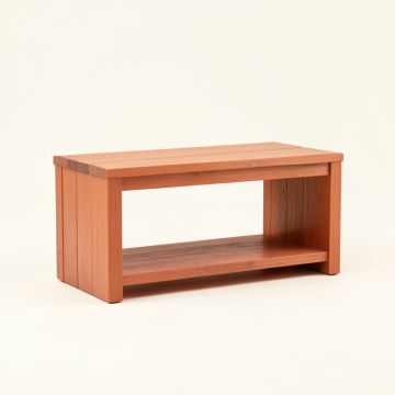 Oak Canyon Narrow Outdoor Storage Bench - Terracotta (synthetic illustration; no displayed measurements)