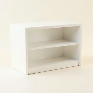 Holly Bluff Low Bookcase - White (synthetic illustration; no displayed measurements)