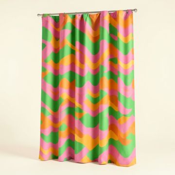 Wave Retro 70S Inspired Look Artwork Pattern With Colorful Geometric Abstract Funky (synthetic illustration; no displayed measurements)
