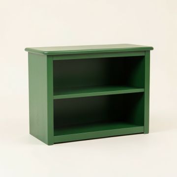 Elm Bluff Low Bookcase - Green (synthetic illustration; no displayed measurements)
