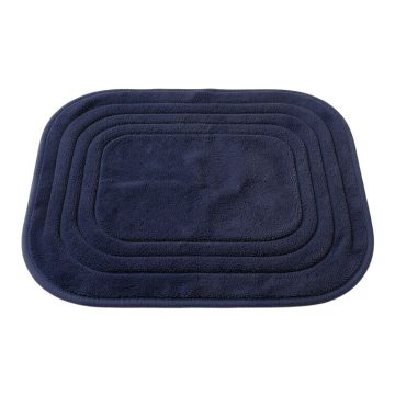Heath Edge Bath Mat - Navy
