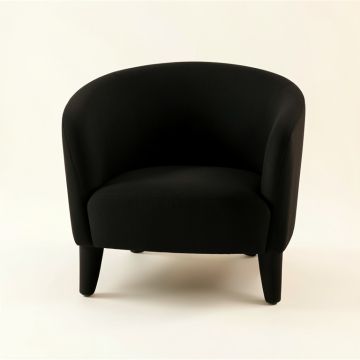 Holly Dell Upholstered Armchair - Black (synthetic illustration; no displayed measurements)