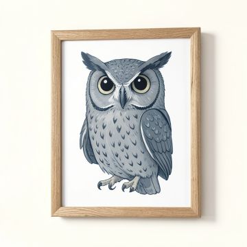 Birds All Eyes On Us Owl - Graphic Art Print (synthetic illustration; no displayed measurements)