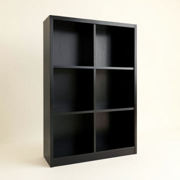 Spruce Edge Freestanding Bookcase - Black (synthetic illustration; no displayed measurements)