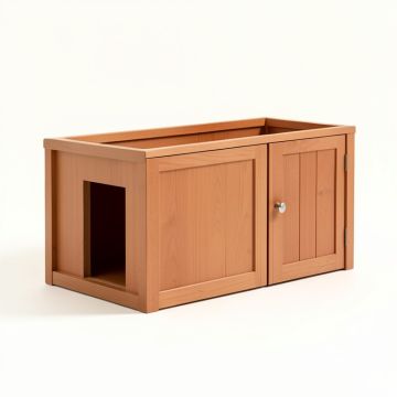 Linden Field Empty Furniture-Style Litter Enclosure - Terracotta (synthetic illustration; no displayed measurements)