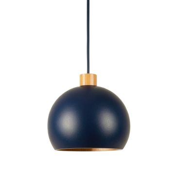Summit Brook Pendant Light Suspended From One Plain Cable - Navy