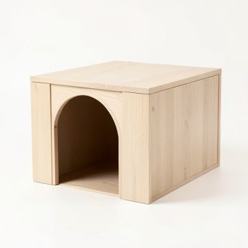 Flint Falls Empty Furniture-Style Litter Enclosure - Beige (synthetic illustration; no displayed measurements)