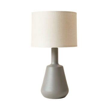 Reed Canyon Table Lamp With A Plain Fabric Shade - Gray