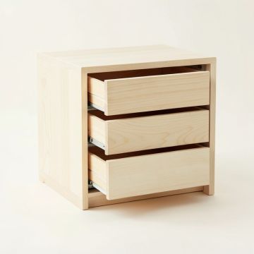 Ash Bridge Small-Parts Storage Drawer Cabinet - Ivory (synthetic illustration; no displayed measurements)