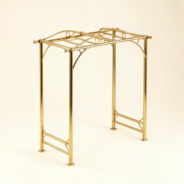 9.1 '' W X 5.1 '' D Iron Arbor (synthetic illustration; no displayed measurements)