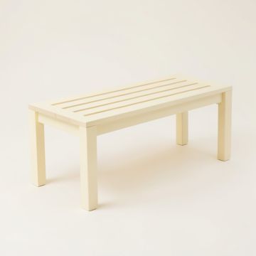 Cedar Branch Indoor Bench - Cream (synthetic illustration; no displayed measurements)