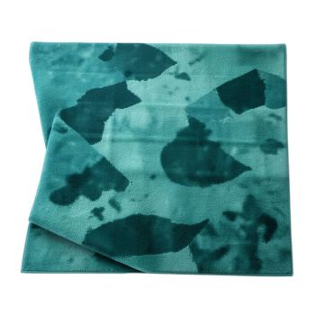 Between Abstract Teal Indoor / Outdoor Area Rug