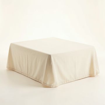 Stone Bend Flat Bed Sheet - Cream (synthetic illustration; no displayed measurements)