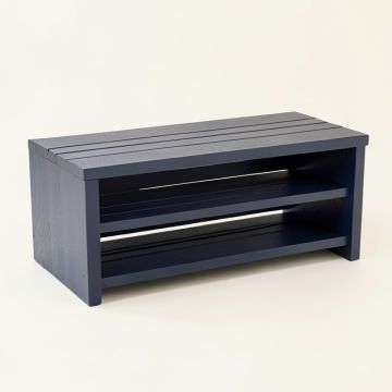 Hazel Bluff Shoe Storage Bench - Navy (synthetic illustration; no displayed measurements)