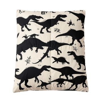 Dinosaur Composition Different Dinosaurs Silhouettes With Their Names Evolution Wildlife Duvet Cover