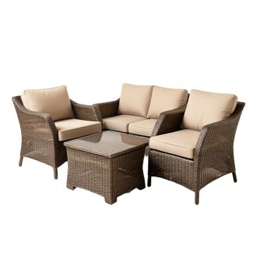 Kemmer Outdoor 3 Piece Seating Group With Cushions