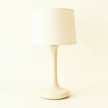 Bay Dale Table Lamp With A Plain Fabric Shade - Cream (synthetic illustration; no displayed measurements)