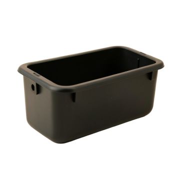 Heath Bluff Empty Railing Planter With Integral Brackets - Black