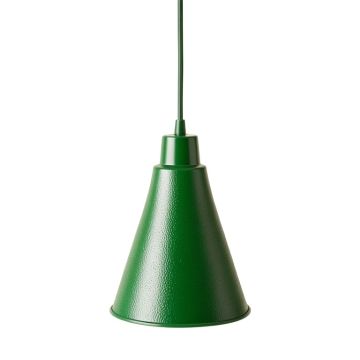 Cedar Bend Pendant Light Suspended From One Plain Cable - Green