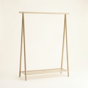 Heath Crest Empty Garment Rack - Beige (synthetic illustration; no displayed measurements)