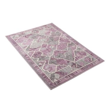 Ajmail Geometric Purple/Gray Area Rug