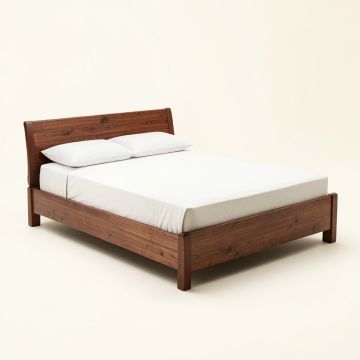 Harney Solid Wood Low Profile Platform Bed (synthetic illustration; no displayed measurements)