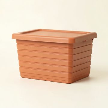 Oak Dale Closed Outdoor Storage Box - Terracotta (synthetic illustration; no displayed measurements)