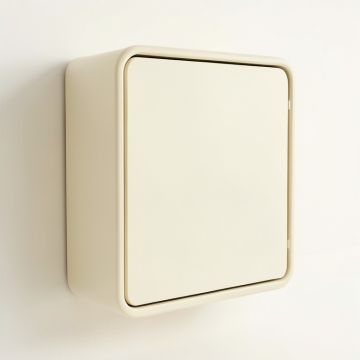 Rowan Crest Wall-Mounted Laundry Cabinet - Cream (synthetic illustration; no displayed measurements)