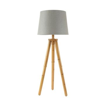 Cliff Crossing Floor Lamp With A Plain Fabric Shade - Gray
