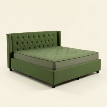 Greenridge Tufted Upholstered Low Profile Standard Bed (synthetic illustration; no displayed measurements)