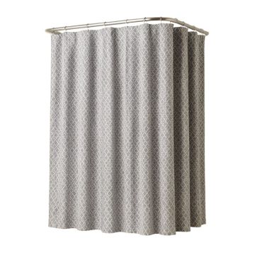Shoreline Cotton Geometric Single Shower Curtain