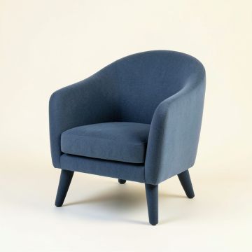 Oak Crossing Upholstered Armchair - Blue (synthetic illustration; no displayed measurements)
