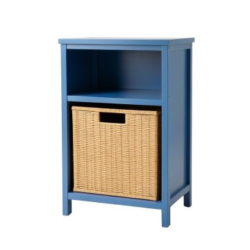 Summit Bridge Freestanding Pull-Out Hamper Cabinet - Blue