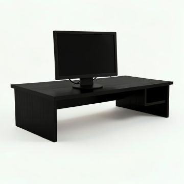 Dune Dale Desktop Monitor Riser - Black (synthetic illustration; no displayed measurements)