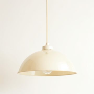 Dawn Brook Pendant Light Suspended From One Plain Cable - Ivory (synthetic illustration; no displayed measurements)