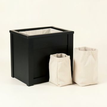 Heath Dale Laundry Sorting Station With Plain Removable Bags - Black (synthetic illustration; no displayed measurements)