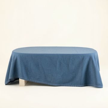 Harbor Bend Flat Bed Sheet - Blue (synthetic illustration; no displayed measurements)