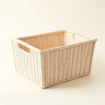 Laurel Canyon Empty Storage Basket - White (synthetic illustration; no displayed measurements)